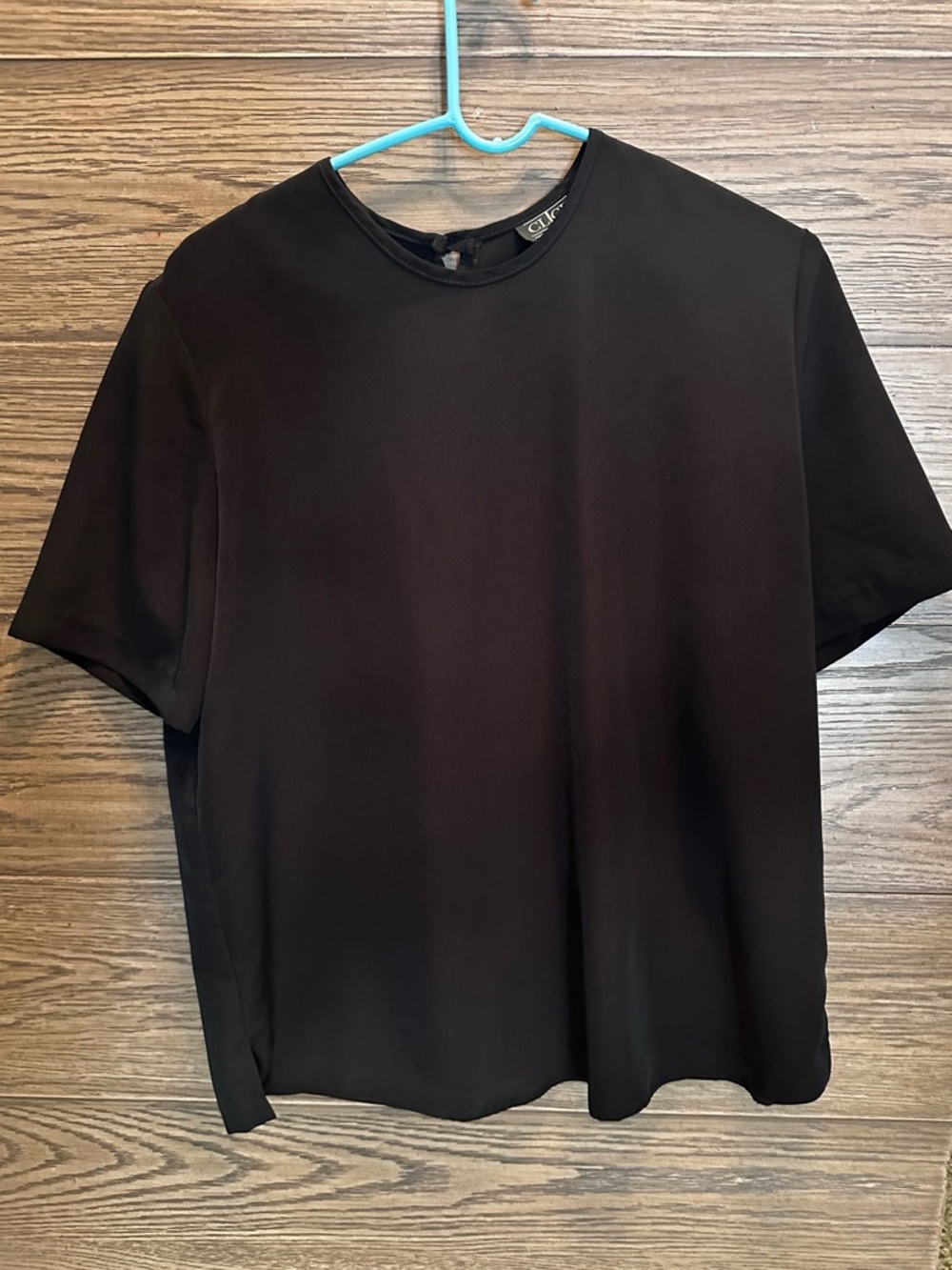 Classic Black Crewneck Blouse by CLA